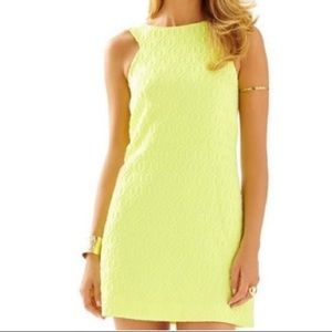 Lilly Pulitzer Mango Shift Dress Limoncello Retro Knit Jacquard